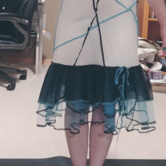 Vintage Custom Made OOAK White Sheer JC Penney Slip Dress Lolita Faerie Fairy - Picture 5 of 13